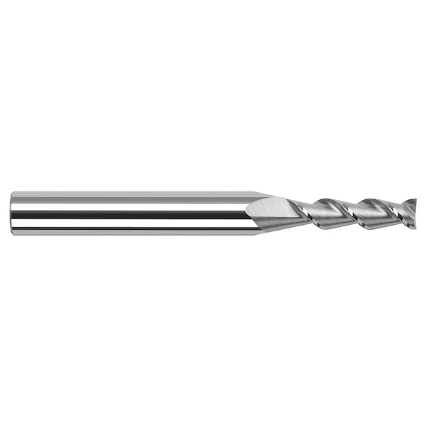 High Helix End Mill for Aluminum Alloys-Square 0.0620" (1/16) Cutter DIA x 0.2500" (1/4) L of Cut
